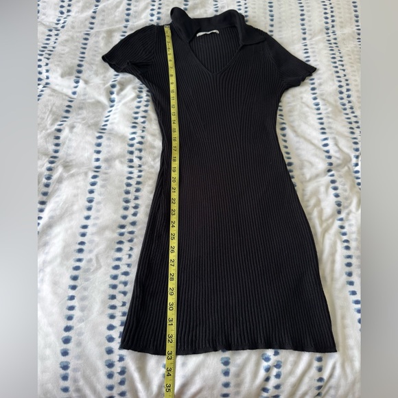 Abercrombie & Fitch Black Polo Ribbed Knit Mini Dress - Size S - Picture 8 of 11